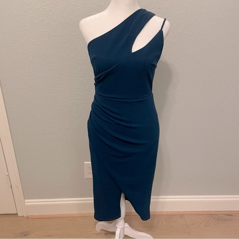 Beautiful Dark Teal asymmetrical dress